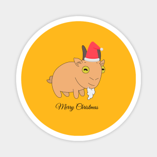 Baby Goat Merry Christmas Magnet